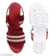 YoloYells Women Sandal outdoor High Heel Sandals Wedges Criss Cross Strips Daily Wear Sandal for Women Embroidery work for special designer