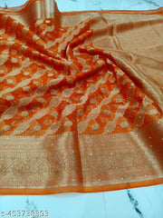 New organza wedding Siroski with Jhalar Soft saree