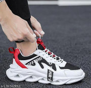 Unique Fabulous Men White Sports Shoes