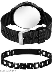 Black Watch King Bracelet for Men Analog Watch - For Men