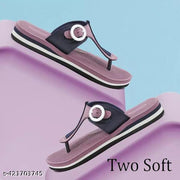 TWO SOFT Women's Stylish Doctor Ortho Slipper with Adjustable Toe Hook | Premium Comfortable Lightweight Daily Wear Flip Flops | Extra Soft Sole | Anti-Slip Grip | Arch Support | Indoor-Outdoor Use Slipper For  women & Girl’s