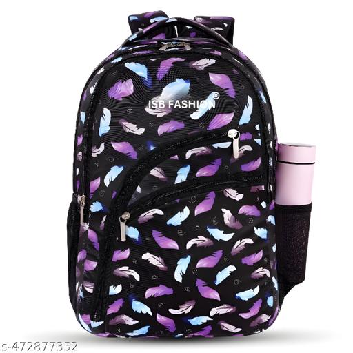 ISB Printed Backpack for school collage office Traveling Outdoor  Waterproof Polyester Material High Quality Bag Men Women Boys and Girls