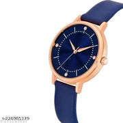 JMH ENTERPRISE Branded Best Quality Ethnic Embossed Designer Shine Round Dial With Slim Fit Alluring Leather Belt Women Analog Watch For Girls