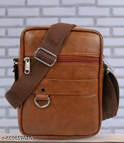 Men Sling Bag Side Bag for Men Travel Tan  Crossbody Shoulder Bag