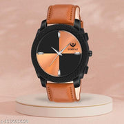 Lorenz Two Tone Dial & Brown Leather Strap Watch for Men | MK-409R