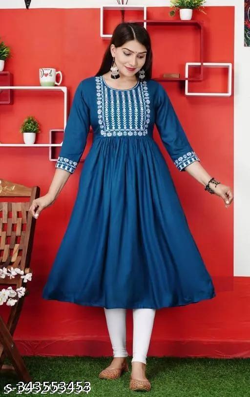 rayon kurtis for women