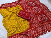TRENDY NEW moss bandhani SAREE
