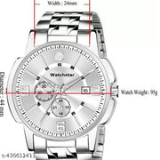 Stainless Steel Formal Casual Analog Date Function Watch For Boys and Mens]