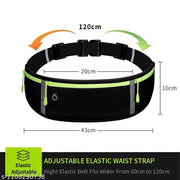 Running Waist Bag with Zipper Pockets Lightweight Sports Travel Belt Pouch