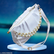 Woman and  girl selling  bags party wear sling bag for mekup barthday party