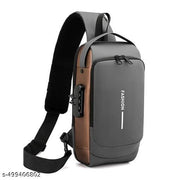 Waterproof Polyester Slim Unisex Crossbody Sling Bag Chest Backpack Men's Shoulder Bag, Leisure Travel Handbag, Hard Shell Anti-Theft Chest Bag