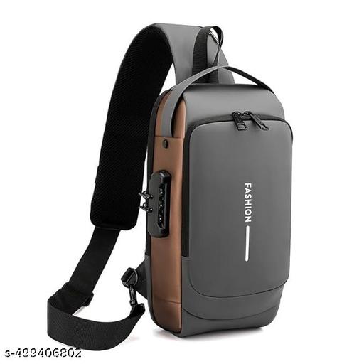 Waterproof Polyester Slim Unisex Crossbody Sling Bag Chest Backpack Men's Shoulder Bag, Leisure Travel Handbag, Hard Shell Anti-Theft Chest Bag