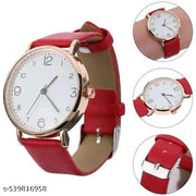 High Quality Round Dial Fancy Leather Belt Women Analog Watch