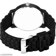 Medboo Men  Watch Love Couple Dance Print Dial Bumpper Pu Black Belt Men and Boy Watch