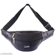 Znw-Enterprise-Waist-Bag-For-Men & Women-Leather-Zipper Closure-Adjustable Straps-Stylish waist bag
