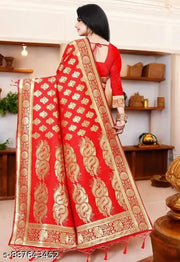 Demanding Soft Banarasi Silk Saree With Adorable Blouse Piece