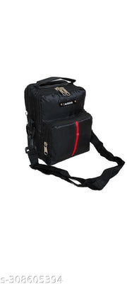 MISHK Polyester Casual Cross Body Sling Bag for Men & Women| Messenger Shoulder Bag| Mobile Side Bag - Black