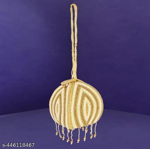 REAL LIFE STUNNING FABULOUS AND DELUXE FESTIVE/PARTY/WEDDING/BRIDAL POTLI FOR WOMEN