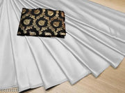 LOWEST PRICE SATIN SILK SAREE WITH JACQUARD BLOUSE