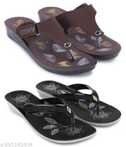 Multicolor Combo of Women's Slippers and Flipflop - Pack of 2