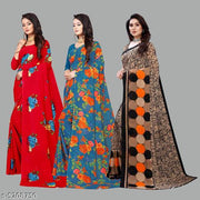 Kanooda Prints Printed Georgette Saree