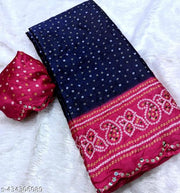 TRENDY NEW moss bandhani SAREE