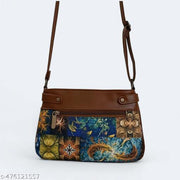 JUGNU-black Sling bag for women Hancraft   Prited Bag