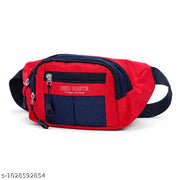 Waist Bag for Men & Women | 2.5L Water Resistant Fanny Pack | Adjustable Belt Bag | Multi Pocket Travel Waist Pouch for Running, Cycling, Hiking & Daily Use | Red & Navy