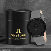 Grey Round Chronograph Analog Watch For Men