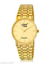 Mont Club Golden Watch For Men's