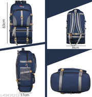60 Litres Curve Water Resistant Rucksack For Hiking Trekking And Travel - Unisex