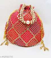 Women Potli Bags, Designer Hand Embroidered Meesho Potli Bags for wedding festivals party gift purpose