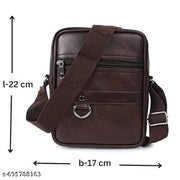 KUNJ BAG Faux Leather Unisex Men Sling Bag Women Sling BagCross Travel Office Messenger Bag  Women Hand bag Fashion bag Men stylish bag Travel sling bag Office Bag Marketing Bag Hand Sling Bag Said Bag Brown Pack 1