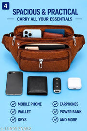 Men’s Premium Multi-Pocket Waist Bag | Crossbody Belt Bag | Travel & Daily Use