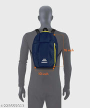 Small 12 L Backpack With Night Reflective Lines Lunch Bag For School, Collage and Office No Backpack