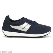 Stylish Blue Synthetic Solid Walking Shoes For Men
