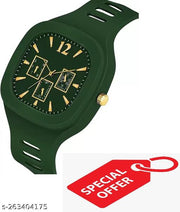Royal look Branded Silicone Strap Analogue Sports Watch Rectangular Dial New Model 2023 Men Watches Boys Watches Boys Watch Quartz Wrist Watches for Men or Boys