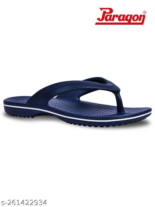 Paragon Daily Wear Lightweight Navy Blue and White Flip Flops for Men