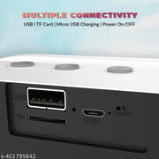 ATARC AT-611 Ultimate 10W Bluetooth Speaker Hi-fi Stereo Sound Surround Upto 08 Hours Playback, Best for Mobile, Laptop/PC, Ipad, Media Players with Multi Modes Aux/TF Card/USB (White)