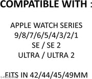 Wrapo Soft Silicone Classic Strap Bands | Smart Watch Quick Release Pin for Men, Women | Soft Silicon Smartwatch Strap Compatible with Apple Watch Strap 42mm 44mm , Sport Wristband,(Black,Grey)