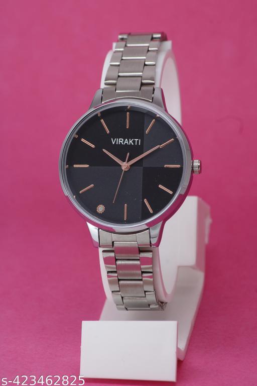 Most Selling Ethnic Embossed Designer Dial Attractive Stainless Steel Chain Analog Watch for Women for Girls.