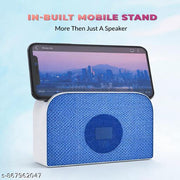 Mini Bluetooth Speaker 5W Wireless Portable Speaker with Mobile Stand, HiFi Stereo Sound, Super Bass, RGB Lights, 8 Hours Playback, USB/AUX/TF Support – Party Speaker for Mobile, Laptop & PC (Blue)