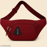 OZEL BAG Premium Crossbody Waist Bag | Trendy Travel Fanny Pack with Multiple Zippers | Unisex Adjustable Belt Pouch