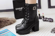 FRANINO PARIS Amazing Design Women's High Ankle Length Black Stylish, Fashionable & Trending Boots | Stylish Latest & Trendy Boots for Women