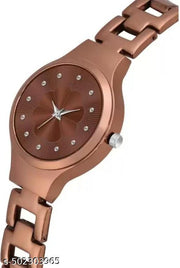 Best Quality Ethnic Embossed Designer Shine Round Dial Watches for Girls