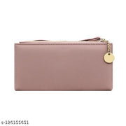 Alexvyan Pink Long Belt Design Bi-Fold Women's Purse Wallet Card Organizer Female Hand Purse Clutch Women/Ladies/Girls Wallets 12 Card Holder 3 Long Pocket -1 Zipper Long Coin Pocket
