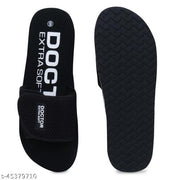 DOCTOR EXTRA SOFT D-17-WOMEN-CUP-BLACK Women's Adjustable Strap Orthopaedic Diabetic Comfort Daily Use Slippers & Flipflops