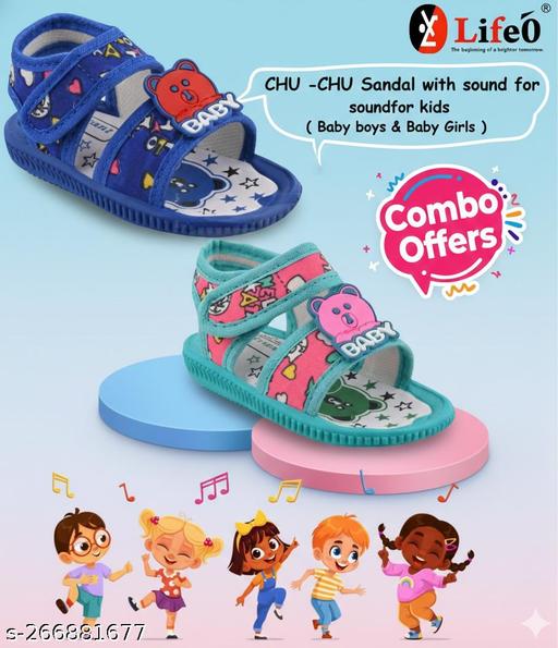 LifeO Panda Kids Chu Chu Sound Sandals for Baby Boys & Baby Girls