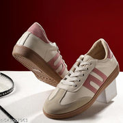 Trase Casual Sneaker Shoes For Women | Soft Cushioned Insole | Sneakers For Woman | Lightweight | Comfortable | Stylish, Trendy Girls And Women Sneakers With Laces (42139, PEACH-CREAM)