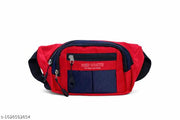 Waist Bag for Men & Women | 2.5L Water Resistant Fanny Pack | Adjustable Belt Bag | Multi Pocket Travel Waist Pouch for Running, Cycling, Hiking & Daily Use | Red & Navy